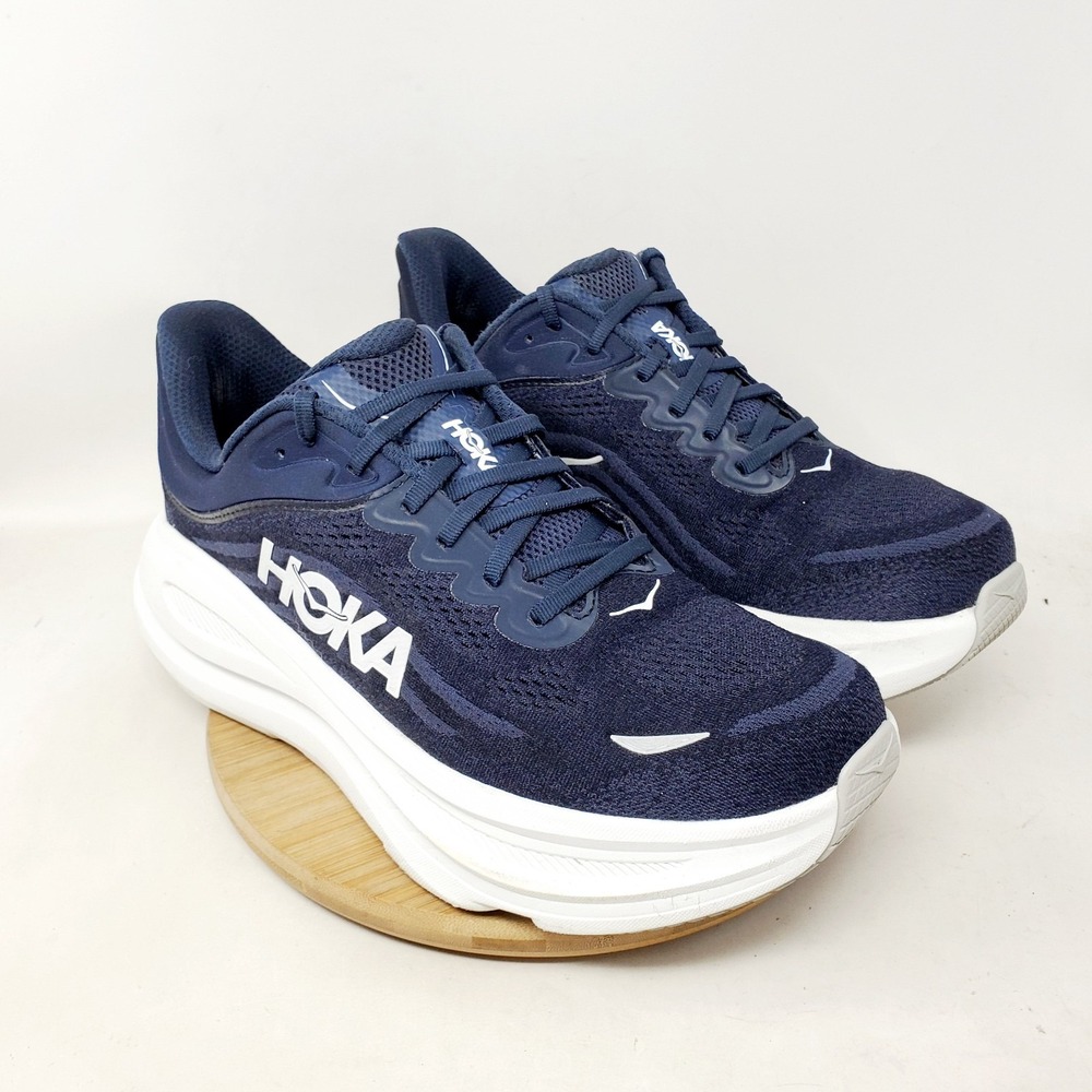 Hoka One One Bondi 9 Shoes Mens 11 2E WIDE Blue Comfort Walking Running Sneaker - Picture 2 of 16